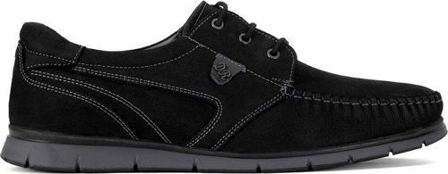 Elit Dr83N Erkek Hakiki Nubuk Deri Ortopedik Casual Ayakkabı Siyah