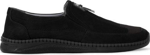 Elit Gyz619 Erkek Hakiki Nubuk Deri Ortopedik Rahat Ayakkabı Siyah