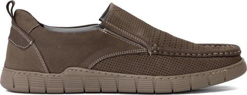 Elit Gyz994-1 Erkek Hakiki Nubuk Deri Ortopedik Casual Rahat Ayakkabı Gri