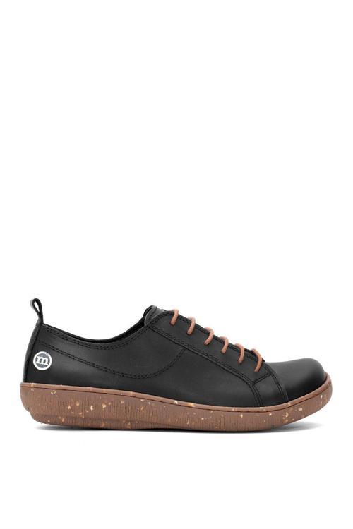 D25Ya-870 Kadın Hakiki Deri Casual Ayakkabı Siyah