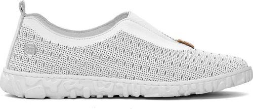 D25Ya-665 Kadın Hakiki Deri Casual Ayakkabı Beyaz