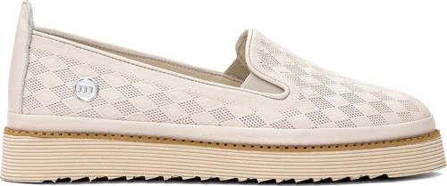 D25Ya-690 Kadın Hakiki Deri Casual Ayakkabı Kemik