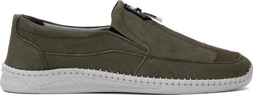 Elit Gyz619 Erkek Hakiki Nubuk Deri Ortopedik Casual Ayakkabı Haki