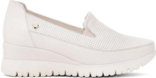 D25Ya-3545 Kadın Hakiki Deri Casual Ayakkabı Krem