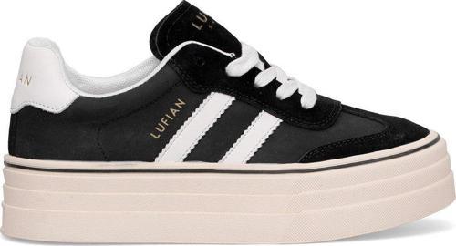 121230025N Angela Kadın Hakiki Deri Klasik Sneaker Siyah