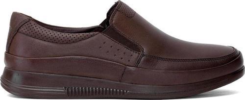 Y4297 Erkek Hakiki Deri Casual Ayakkabı Kahverengi