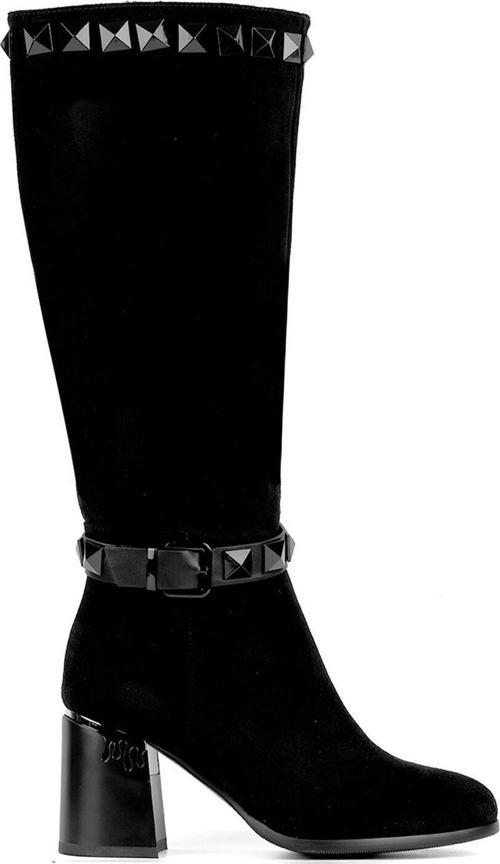 24K178 Kadın Topuklu Çizme Siyah