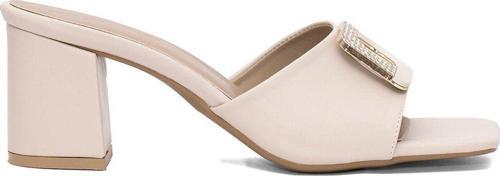 Elit Cmr445C Kadın Topuklu Terlik Bej