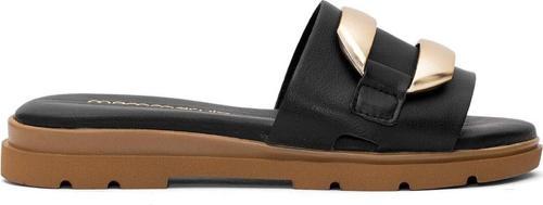 D25Yt-1375 Kadın Hakiki Deri Düz Terlik Siyah