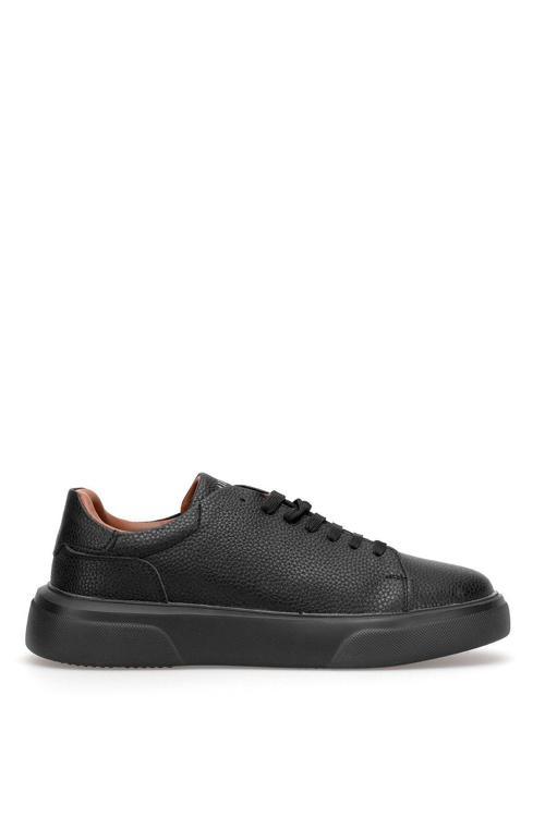 112230287 Tommy Erkek Hakiki Deri Klasik Sneaker Siyah