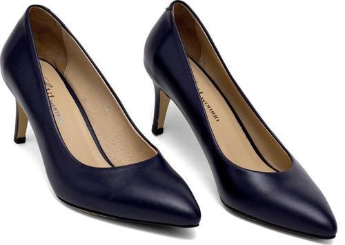 Elit Selestia Kadın Hakiki Deri Stiletto Lacivert