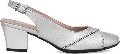 Elit Mst706N Kadın Klasik Topuklu Ayakkabı Gümüş