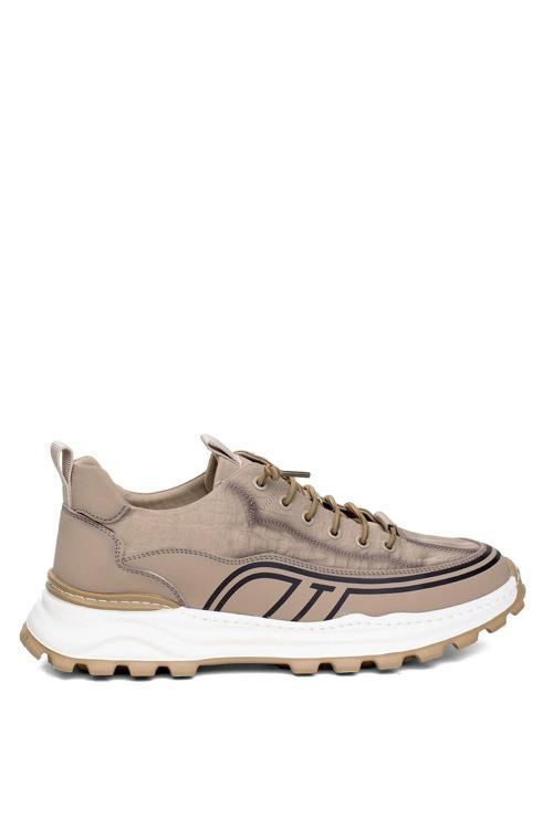24K502-7 Erkek Klasik Sneaker Bej