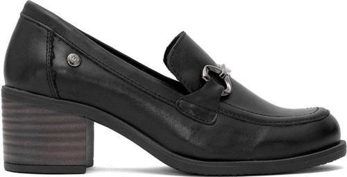 D25Ya-3325 Kadın Hakiki Deri Klasik Topuklu Ayakkabı Siyah