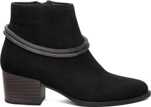 D24Kb-4135 Kadın Hakiki Süet Deri Topuklu Bot Siyah