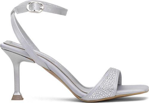 Elit Pm161 K7014 Kadın Klasik Topuklu Ayakkabı Gümüş