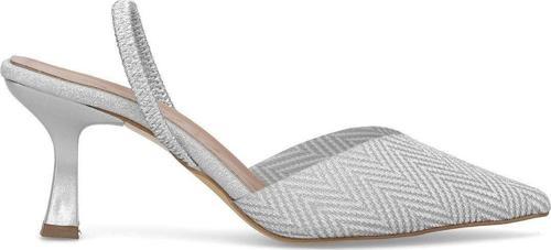 Elit Pm474 K1442T Kadın Klasik Topuklu Ayakkabı Gümüş