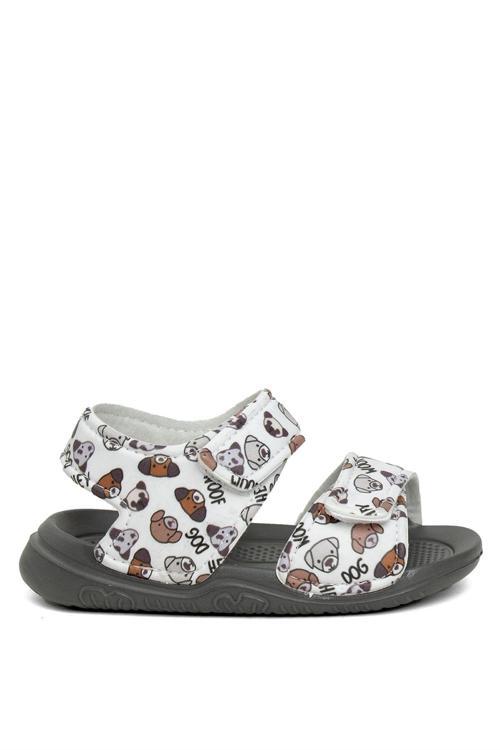 Elit Sy016 Patik Erkek Çocuk Düz Sandalet Füme