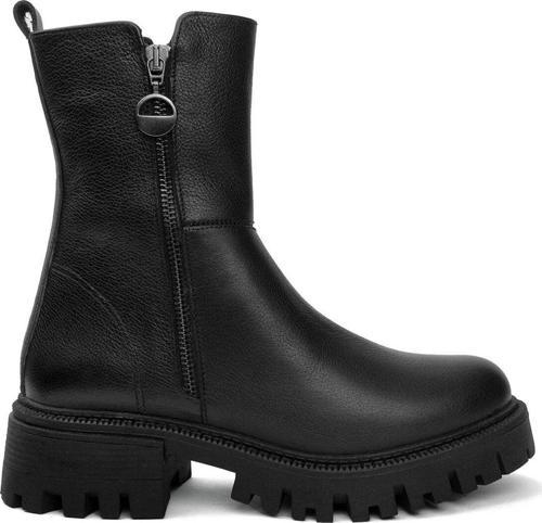 Elit Srk23782-1 Kadın Hakiki Deri Topuklu Bot Siyah