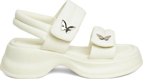 24Y420-2 Kadın Düz Sandalet Beyaz