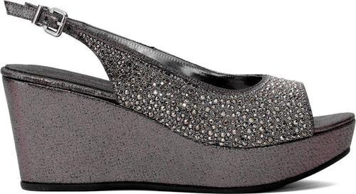 25By223.343 Kadın Dolgu Topuk Sandalet Platin