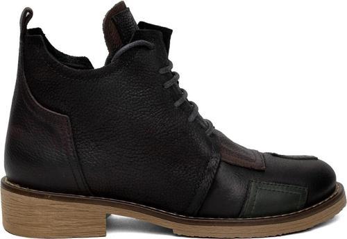 D24Kb-4190 Kadın Hakiki Deri Düz Bot Siyah