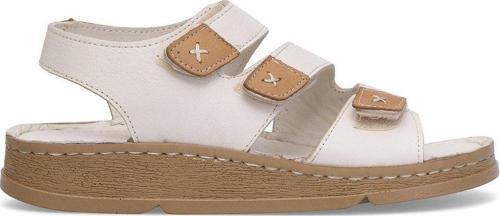 D25Ys-2450 Kadın Hakiki Deri Düz Sandalet Kemik