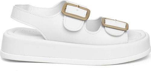 Pm183 K793 Kadın Düz Sandalet Beyaz