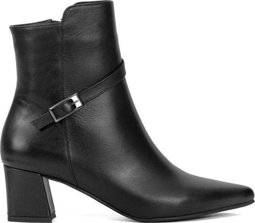 Elit Vvs24146C Kadın Hakiki Deri Topuklu Bot Siyah