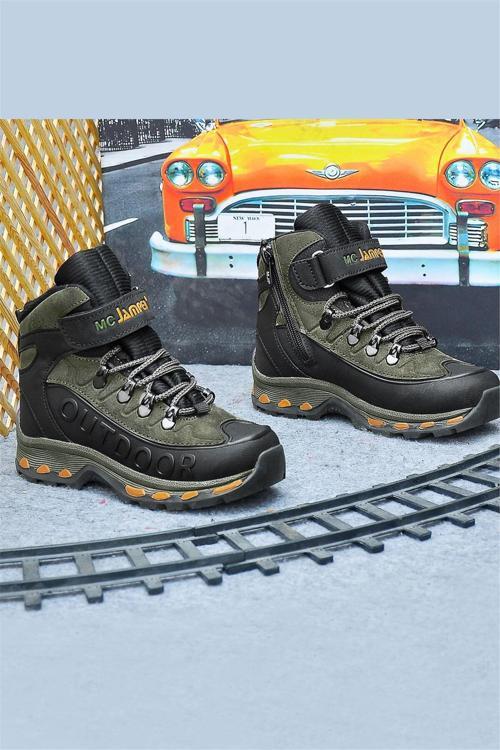 2115 Filet Erkek Çocuk Outdoor Bot Siyah - Haki
