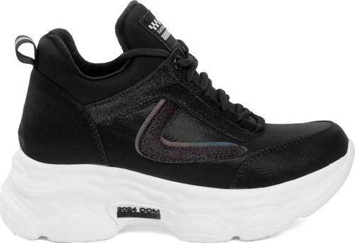 24K302 Kadın Yüksek Taban Ortopedik Yürüyüş Ayakkabısı Siyah