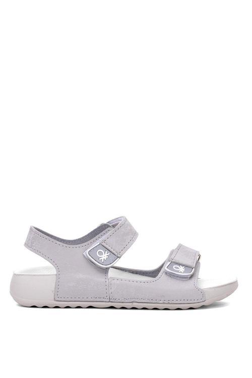 Bn-1419 Filet Erkek Çocuk Düz Sandalet Gri