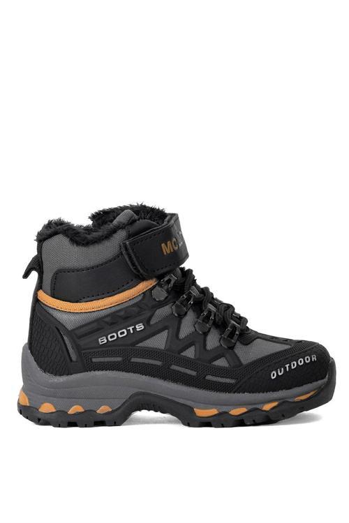 1831 Patik Erkek Çocuk Outdoor Bot Siyah - Füme