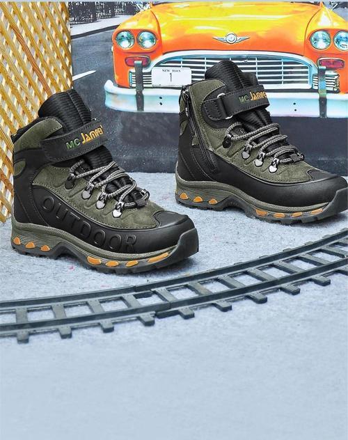 2115 Filet Erkek Çocuk Outdoor Bot Siyah - Haki