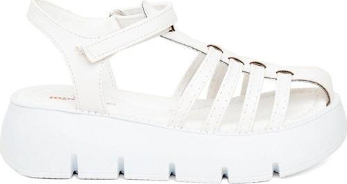 J F 210 Filet Erkek Çocuk Düz Sandalet Beyaz