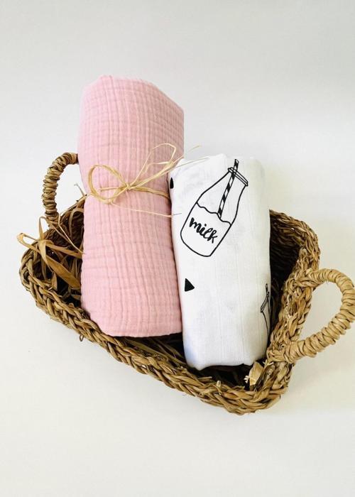 2 Adet 4 Katlı Ve 2 Katlı Çok Amaçlı Müslin Bezi Örtü Battaniye