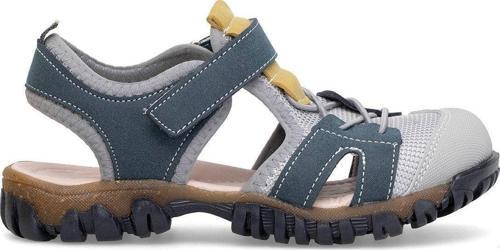 Elit Şa-F-041-25Y Filet Erkek Çocuk Düz Sandalet Lacivert - Gri
