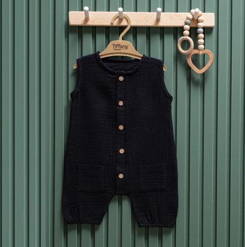 Müslin Theme Kısa Atlet Tulum 26023