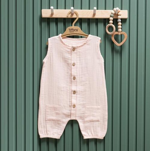 Müslin Theme Kısa Atlet Tulum 26023