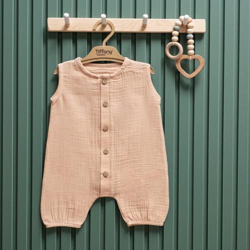 Müslin Theme Yarım Kol Uzun Tulum 26091