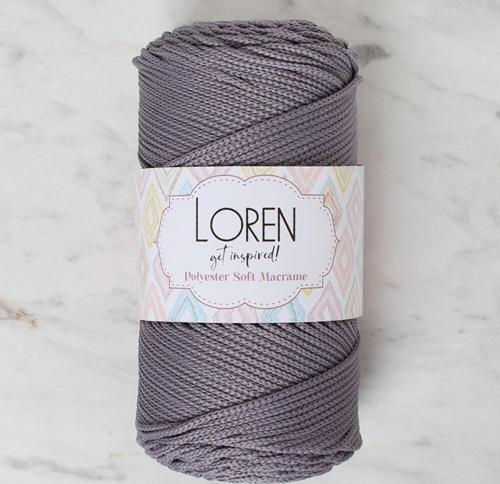  Polyester Soft Macrame Gri El Örgü İpi - LM050 - 34448