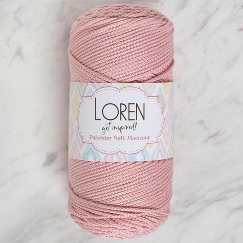  Polyester Soft Macrame Pembe El Örgü İpi - LM042 - 34446