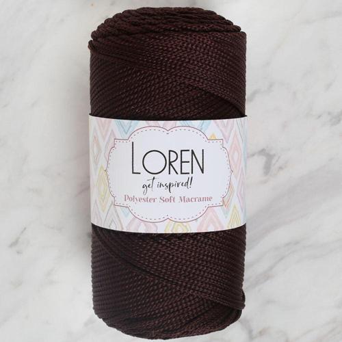  Polyester Soft Macrame Koyu Kahverengi El Örgü İpi - LM034 - 34440