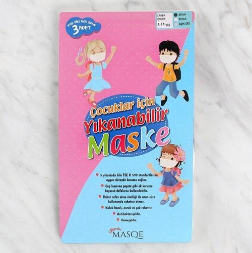  Erkek Çocuklar için Yıkanabilir Maske 8 - 14