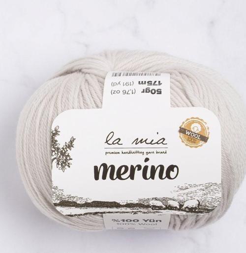 La Mia Merino Açık Gri El Örgü İpi - L047 - 33782