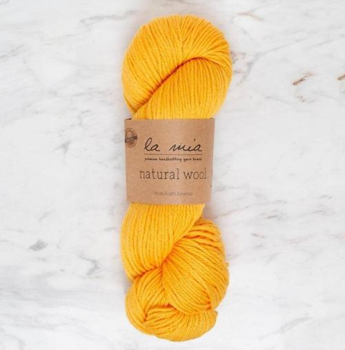 La Mia Natural Wool Sarı El Örgü İpi - L877 - 34401