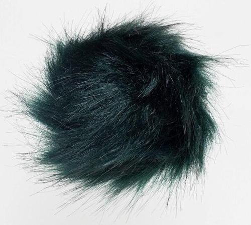  Kırçıllı Koyu Yeşil Tüylü Ponpon