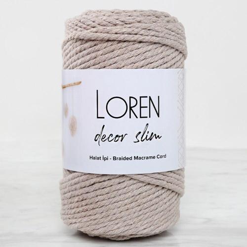  Decor Slim 3 Büküm Makrome İpi Bej - L049