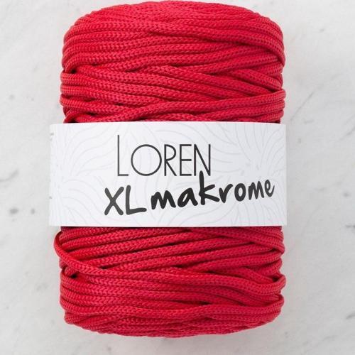  XL Makrome Kırmızı El Örgü İpi - R048 - 33714