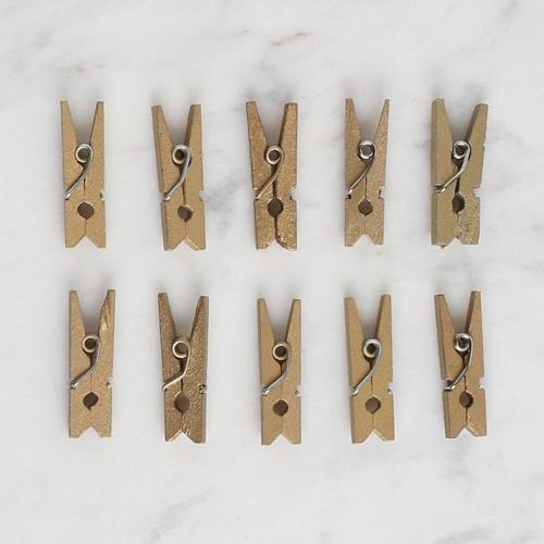  CRAFTS 10 LU ALTIN RENK MİNİ MANDAL